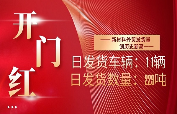 起步即是沖刺！新材料公司外貿(mào)單日發(fā)貨量創(chuàng)歷史新高